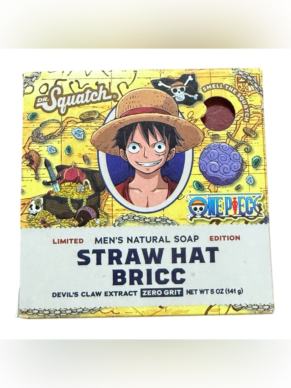 Dr. Squatch One Piece Straw Hat Bricc Men’s Natural Soap - Yellow